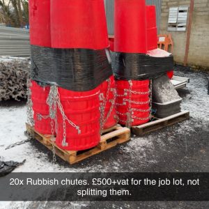 Rubbish Chutes Used Job Lot of 20